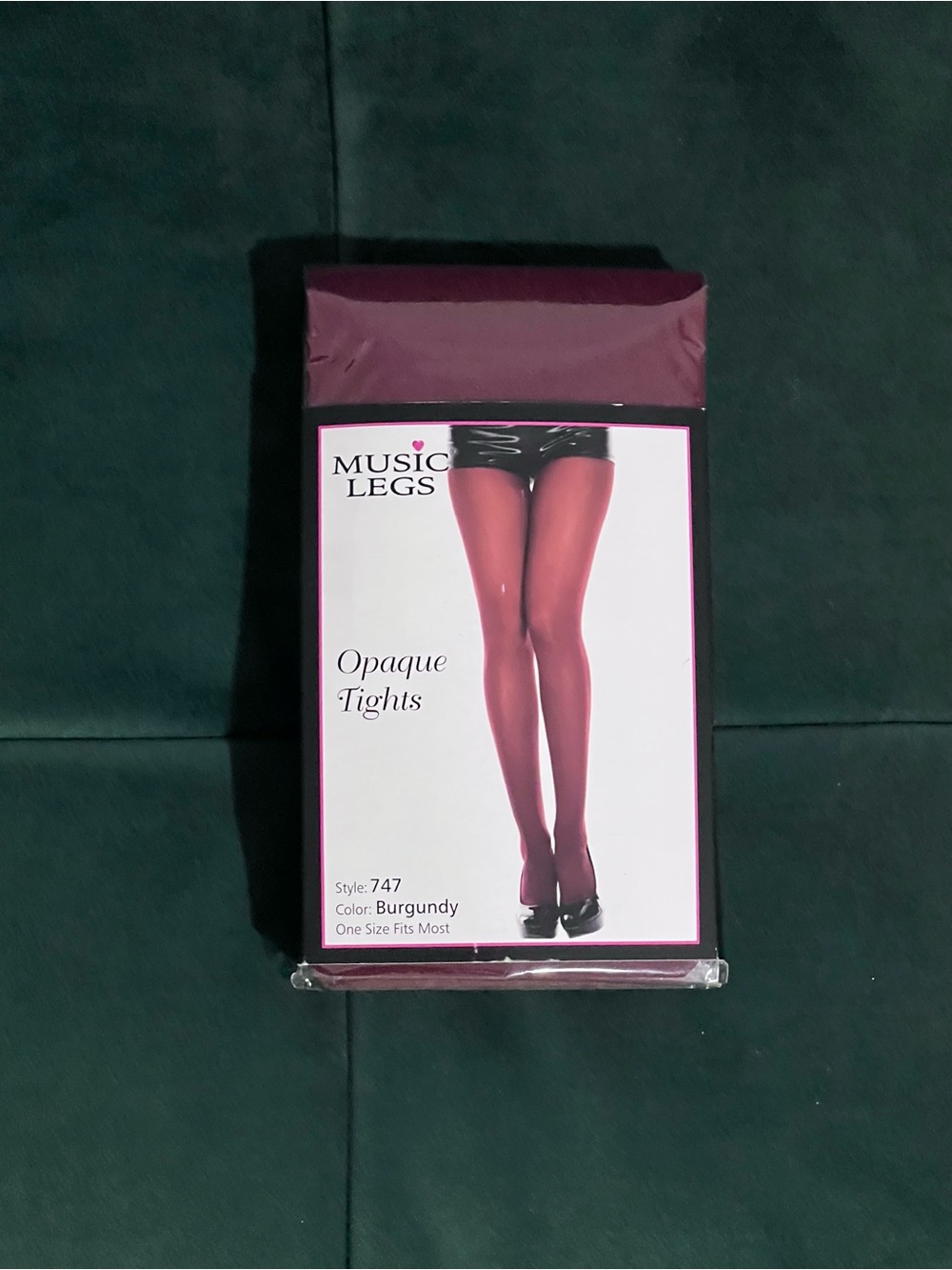 Music Legs Opaque Tights in Burgundy Wine